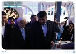 میزبانی بانک صادرات ایران از معاون اول رئیس‌جمهور در نمایشگاه الکامپ/ قدردانی محمدرضا عارف از عرضه خدمات هوشمند به مشتریان